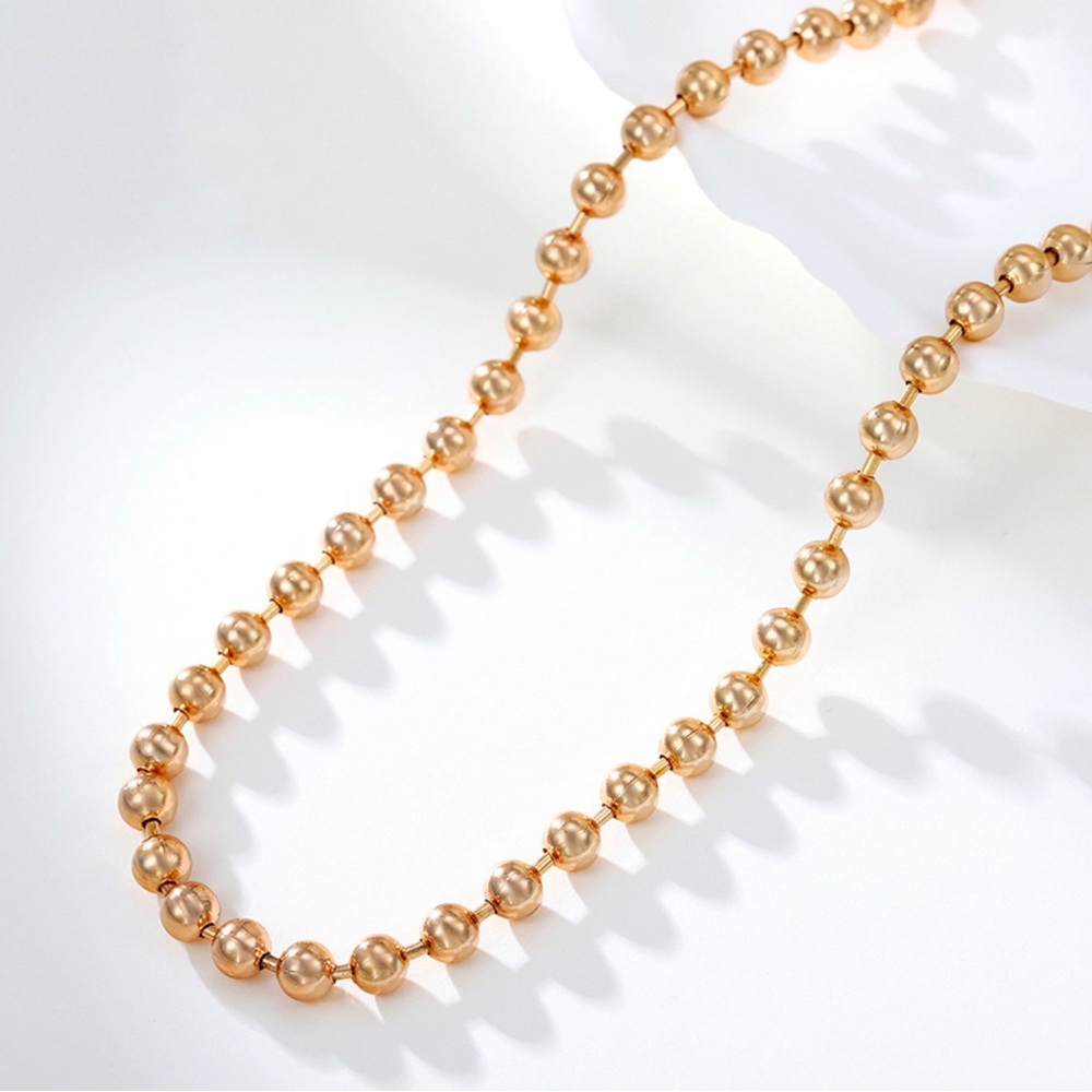 Ball Chain Necklace 18k Gold Plated Luxury Jewelry